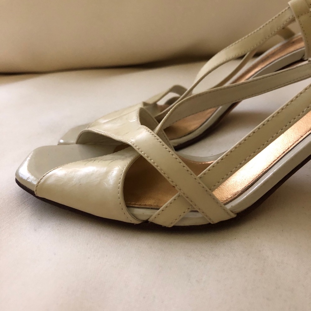 Antonio Melani Open Toe Slingback Kitten Heels 8.5